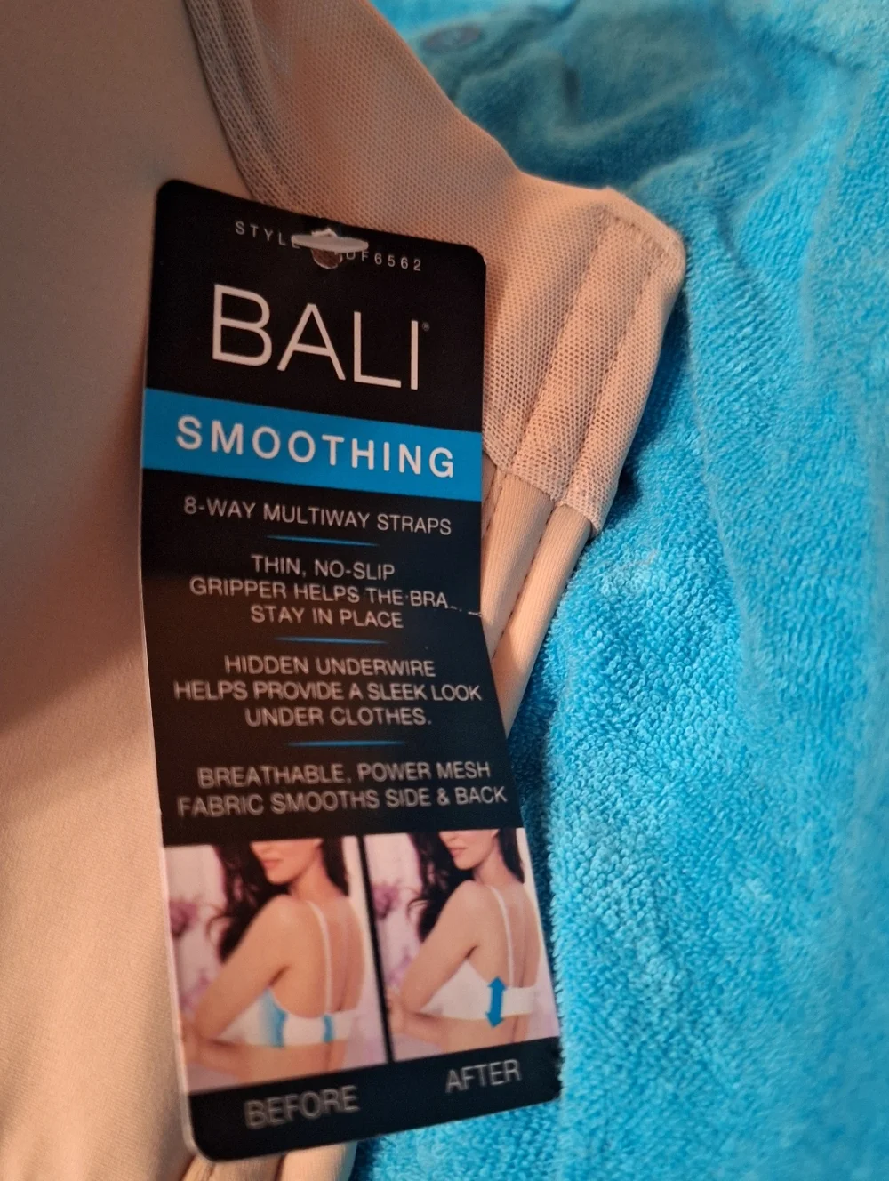 BALI Smoothing 8 way multi straps BRA 40D NWT Hidden Underwire TAN $48 tags